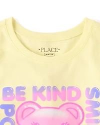 Girls Candy Bear Graphic Tee