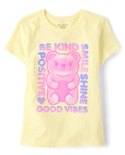 Girls Candy Bear Graphic Tee
