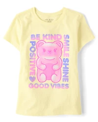 Girls Candy Bear Graphic Tee
