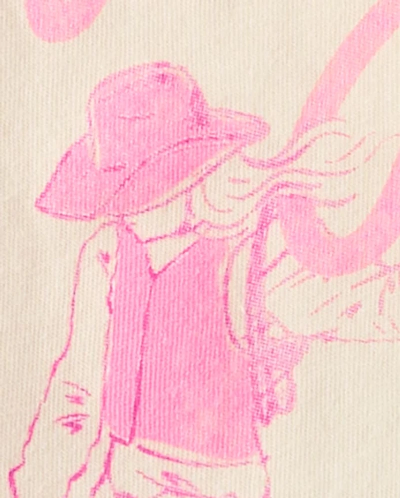 Girls Cowgirl Era Boxy Cropped Graphic Tee