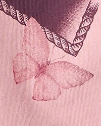 Girls Western Hearts Relaxed Cropped Graphic Tee