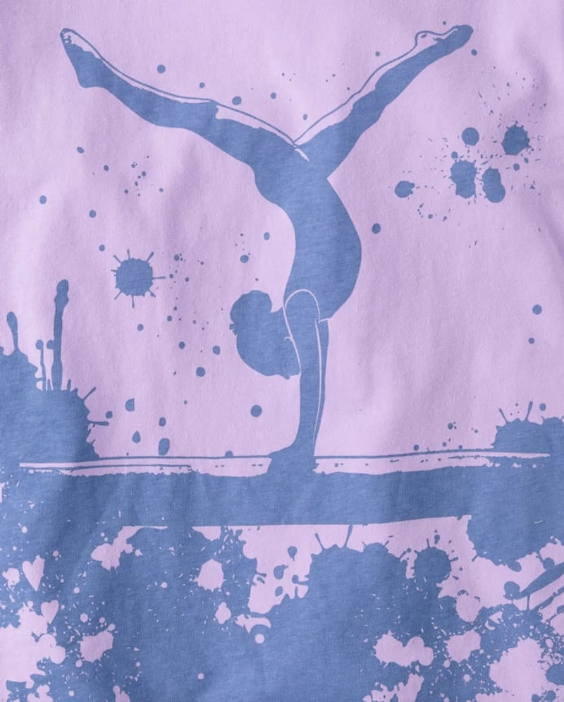 Girls Gymnastics Relaxed Graphic Tee