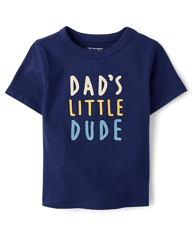 Baby And Toddler Boys Dad's Little Dude Graphic Tee