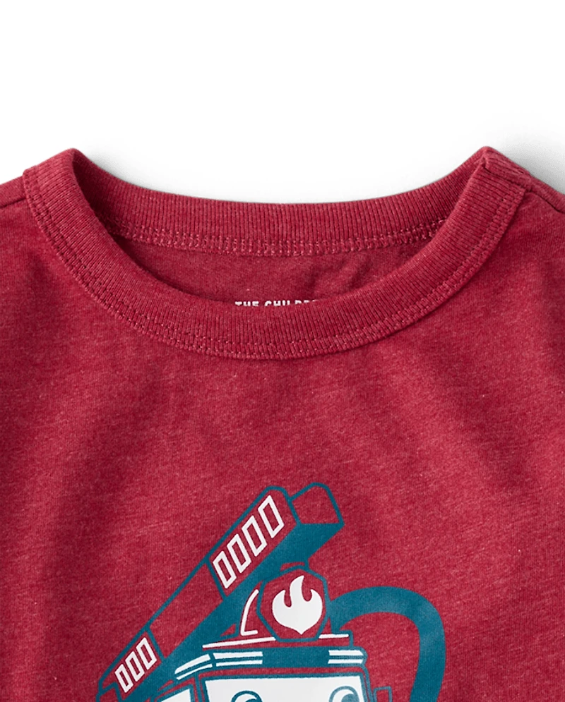 T-shirt graphique camion de pompiers pour bébés et petits garçons