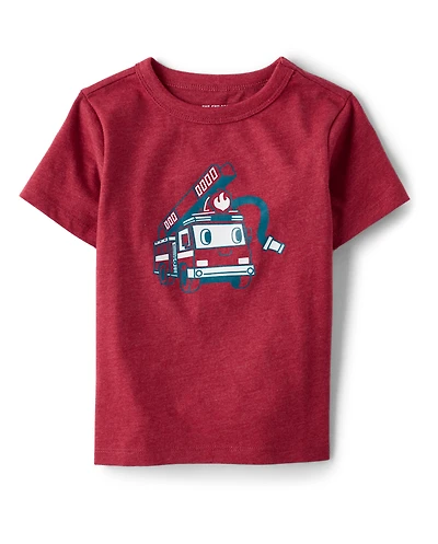 Baby And Toddler Boys Firetruck Graphic Tee