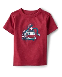 Baby And Toddler Boys Firetruck Graphic Tee