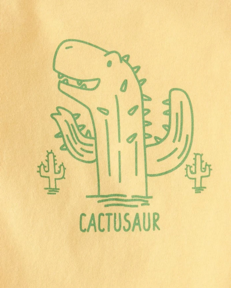 Baby And Toddler Boys Dino Cactus Graphic Tee