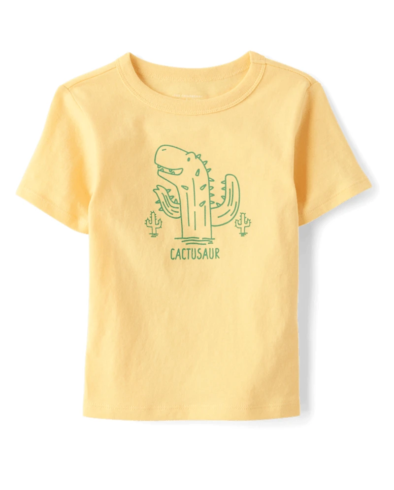 Baby And Toddler Boys Dino Cactus Graphic Tee