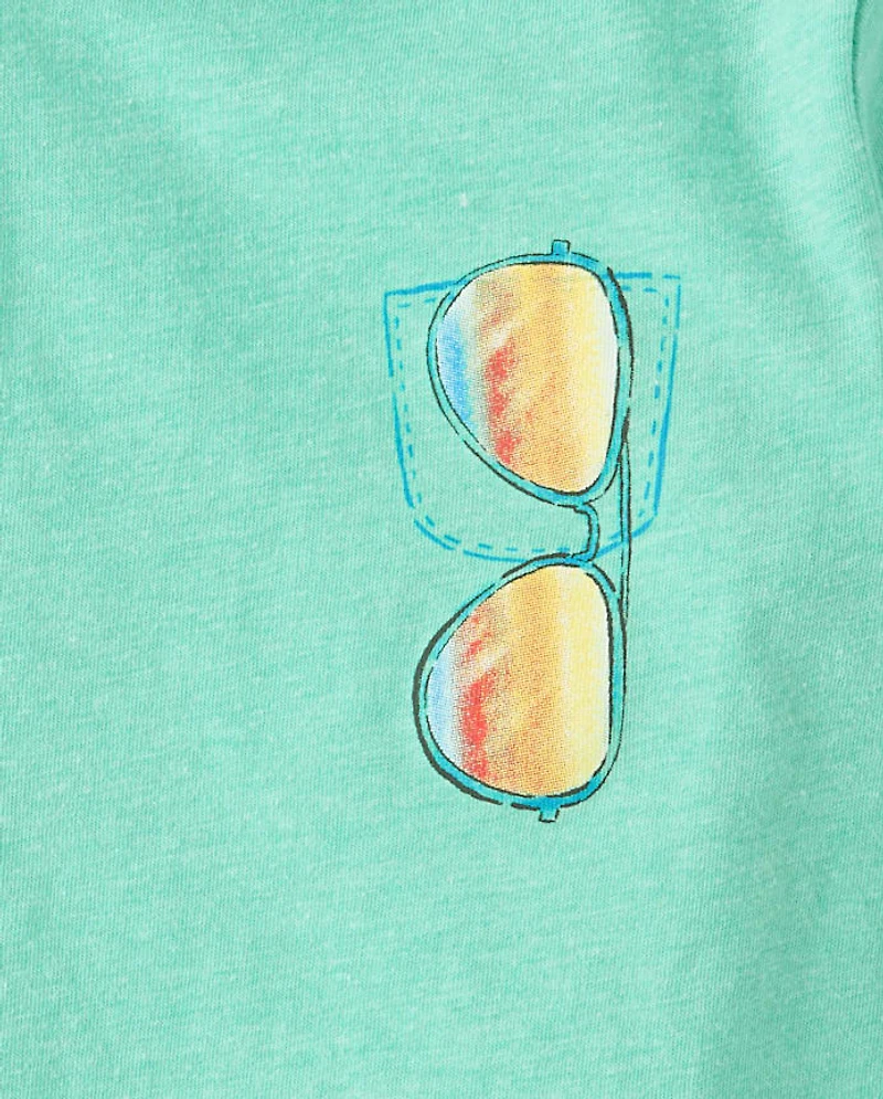 Baby And Toddler Boys Sunglasses Graphic Tee