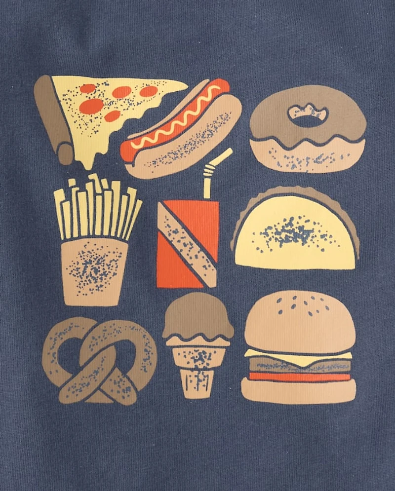 Baby And Toddler Boys Snacks Graphic Tee