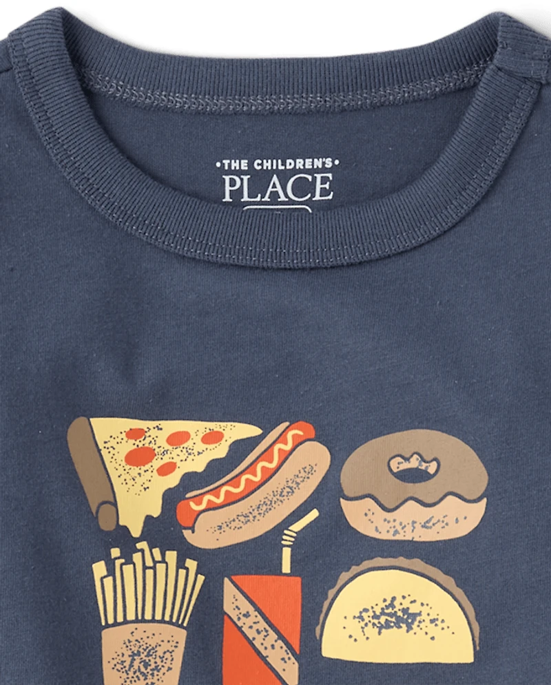 Baby And Toddler Boys Snacks Graphic Tee