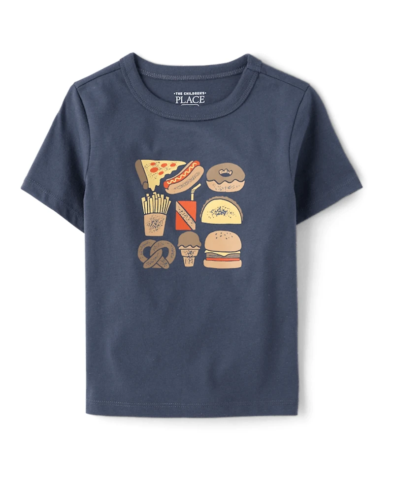 Baby And Toddler Boys Snacks Graphic Tee