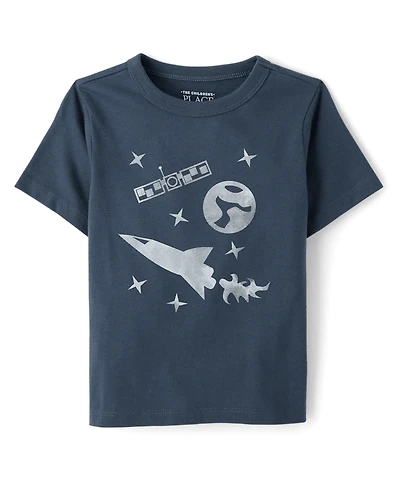 Baby And Toddler Boys Space  Graphic Tee