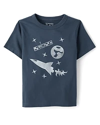 Baby And Toddler Boys Space  Graphic Tee