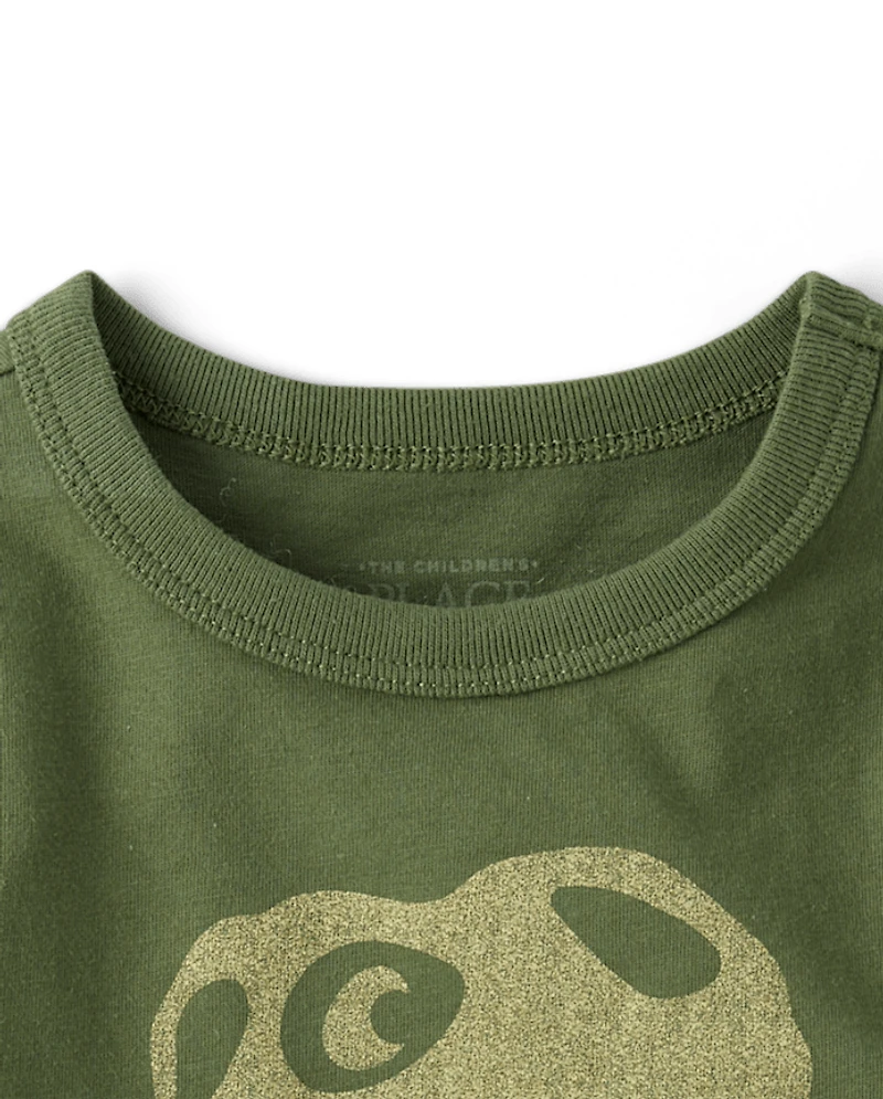 Baby And Toddler Boys Dino Skull Graphic Tee