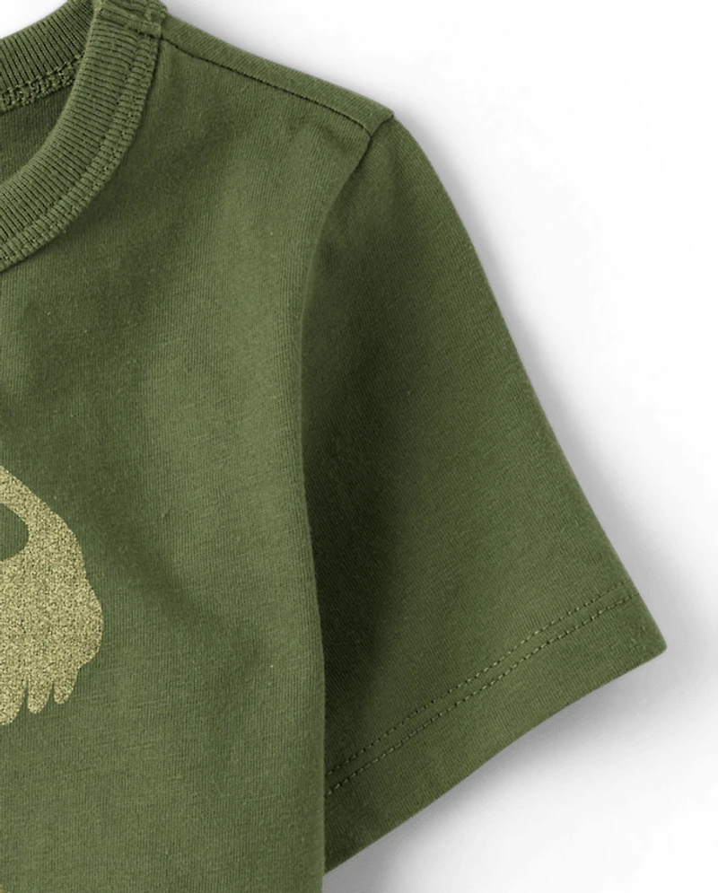 T-shirt à motif tête de mort dinosaure pour bébés et petits garçons