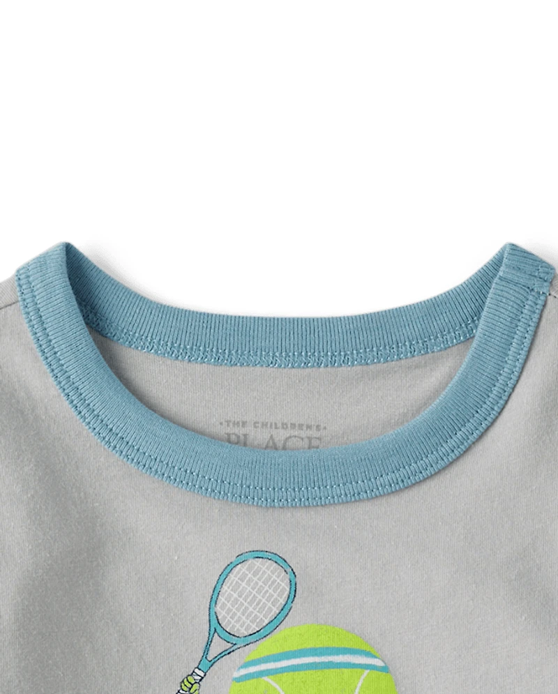 T-shirt à motifs de tennis pour bébés et petits garçons
