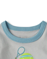 T-shirt à motifs de tennis pour bébés et petits garçons