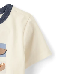 Baby And Toddler Boys Baseball  Graphic Ringer Tee