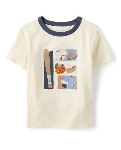 T-shirt à motif de baseball pour bébés et petits garçons
