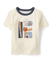 T-shirt à motif de baseball pour bébés et petits garçons