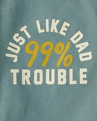 Baby And Toddler Boys Just Like Dad Graphic Raglan Tee