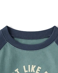 T-shirt raglan graphique pour bébés et petits garçons, comme papa