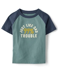 T-shirt raglan graphique pour bébés et petits garçons, comme papa