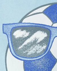 Baby And Toddler Boys Soccer Ball Sunglasses Graphic Tee