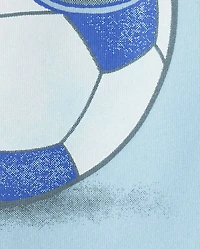 Baby And Toddler Boys Soccer Ball Sunglasses Graphic Tee