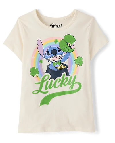Girls Stitch™ St. Patrick's Day Lucky Graphic Tee