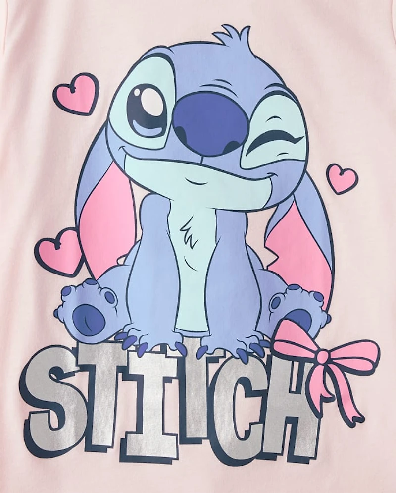 Girls Stitch™ Hearts Graphic Tee