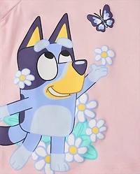 Baby And Toddler Girls Bluey™ Flowers Graphic Tee