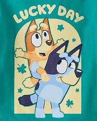 Baby And Toddler Girls Bluey™ St. Patrick's Day Our Lucky Graphic Tee