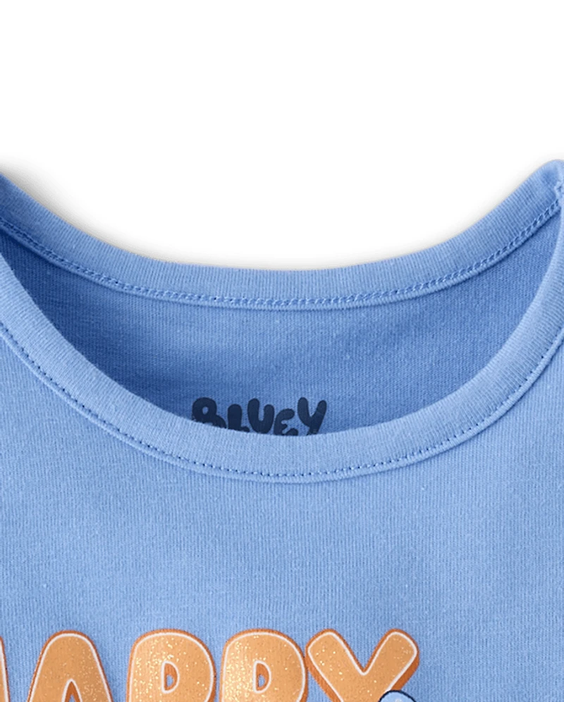 T-shirt graphique Bluey™ pour bébés et petites filles - Joyeuses Pâques