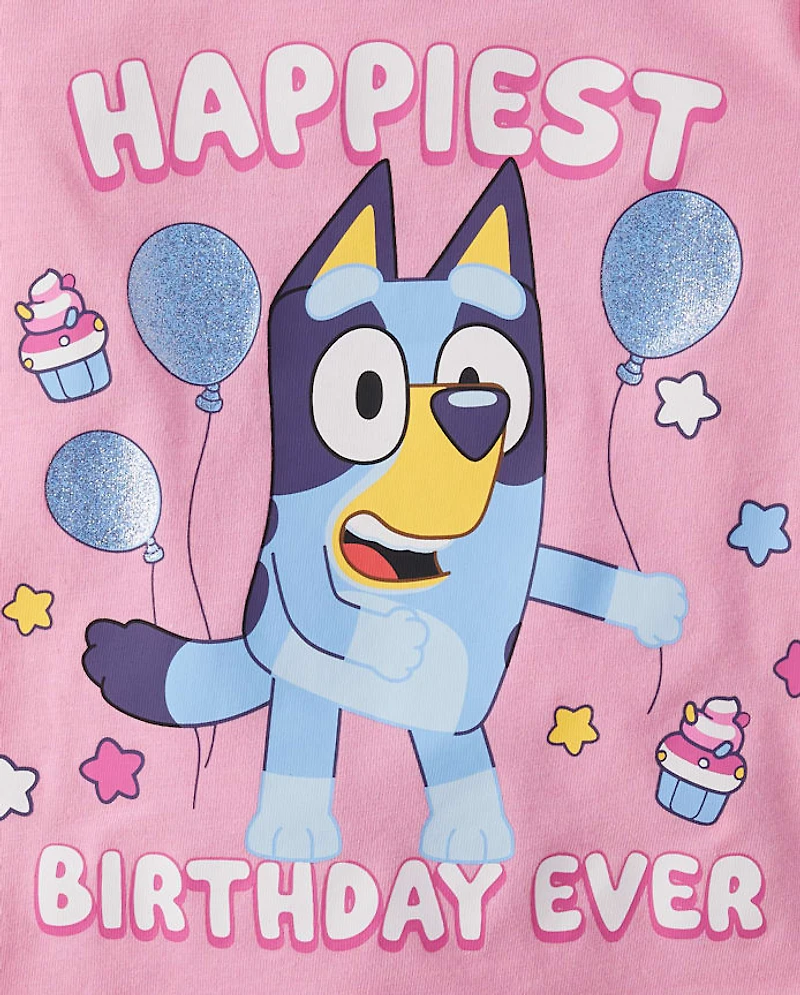 Baby And Toddler Girls Bluey™ Birthday Graphic Tee