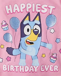 Baby And Toddler Girls Bluey™ Birthday Graphic Tee