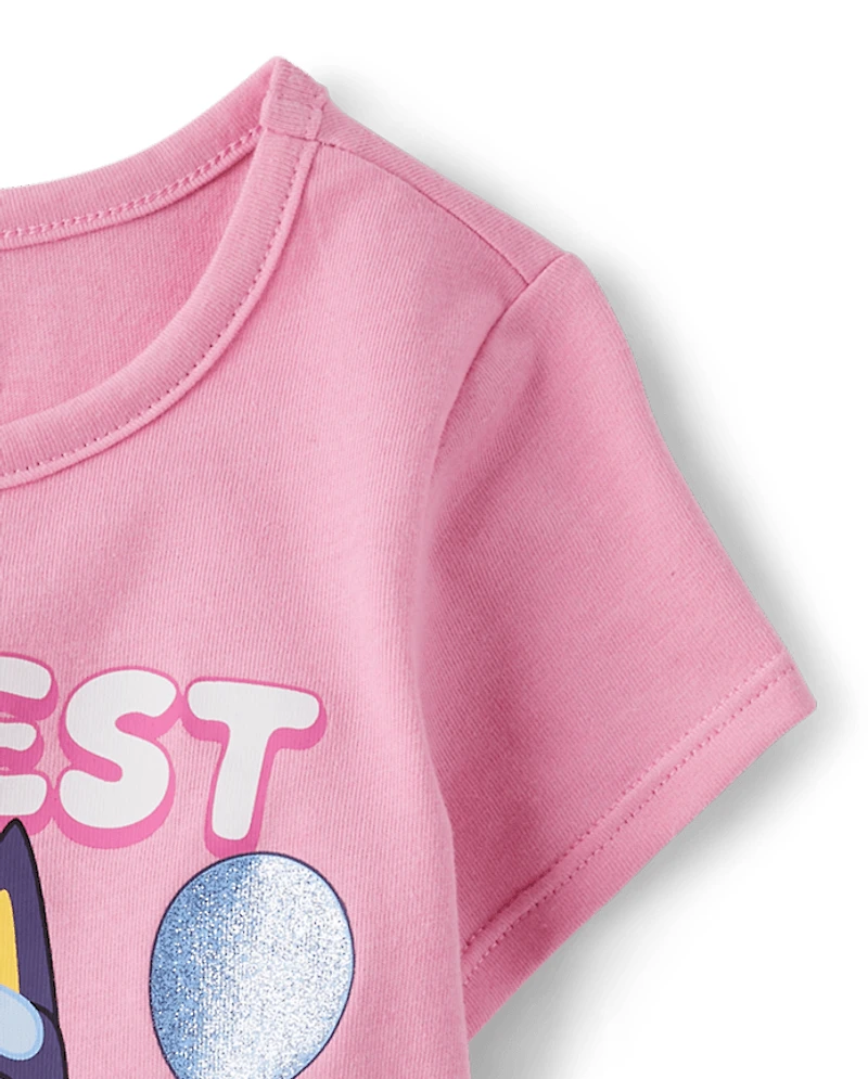 Baby And Toddler Girls Bluey™ Birthday Graphic Tee