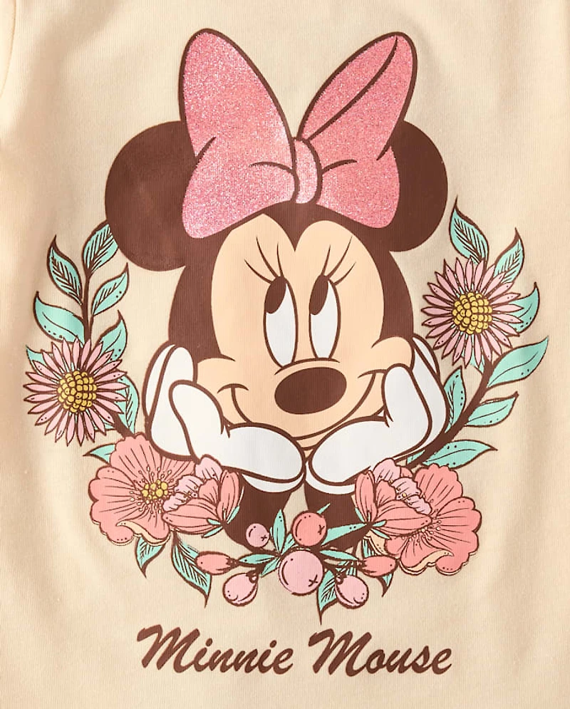 Baby And Toddler Girls Minnie Mouse™ Floral Graphic Tee
