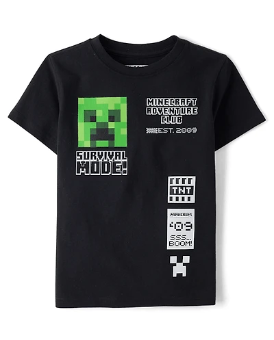 T-shirt graphique Minecraft™ Mode Survie pour garçons
