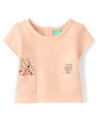 Baby Girls Winnie The Pooh™ Embroidered 3-Piece Playwear Set