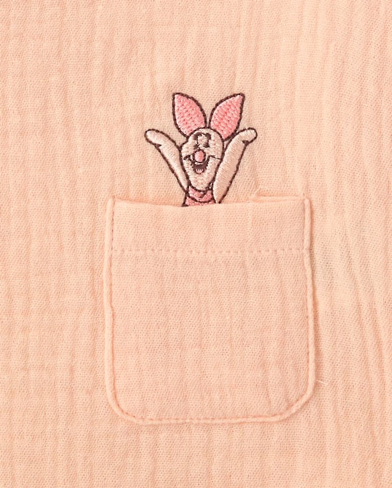 Baby Girls Winnie The Pooh™ Embroidered 3-Piece Playwear Set