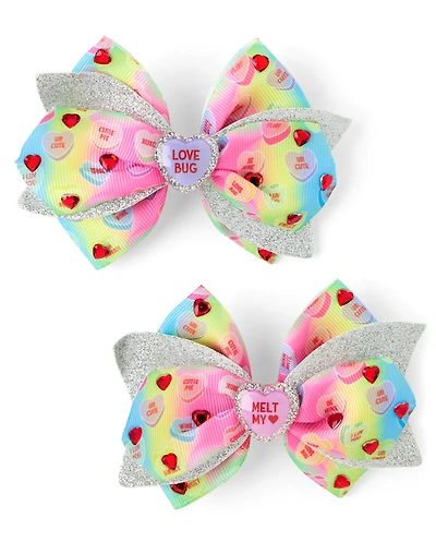 Lot de 2 pinces à cheveux nœud Girls Sweethearts®