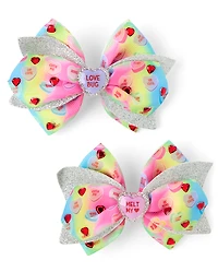 Lot de 2 pinces à cheveux nœud Girls Sweethearts®