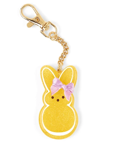 Girls Peeps® Glitter Bow Keychain