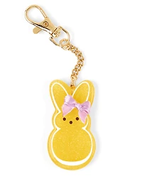 Girls Peeps® Glitter Bow Keychain