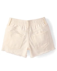 Girls Ripped Shortie Jean Shorts
