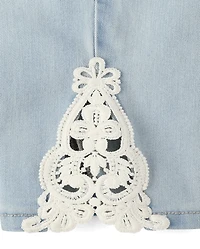 Girls Crochet Capri Jeans