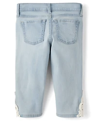 Girls Crochet Capri Jeans