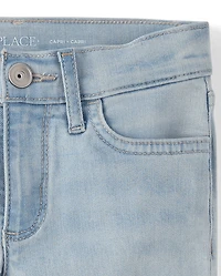 Girls Crochet Capri Jeans